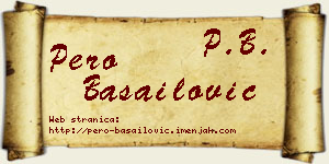Pero Basailović vizit kartica